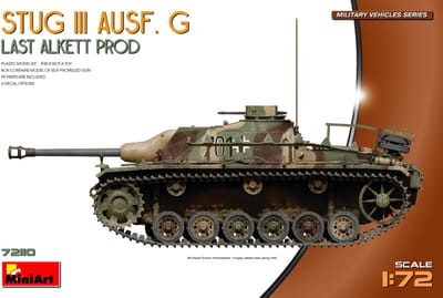 MiniArt Modelbouwpakket Auto - 72110 Sturmgeschütz III - StuG III Ausf. G - Laatste Alkett-productie - Tankjager Plastic - 1:72 - Modelbouw