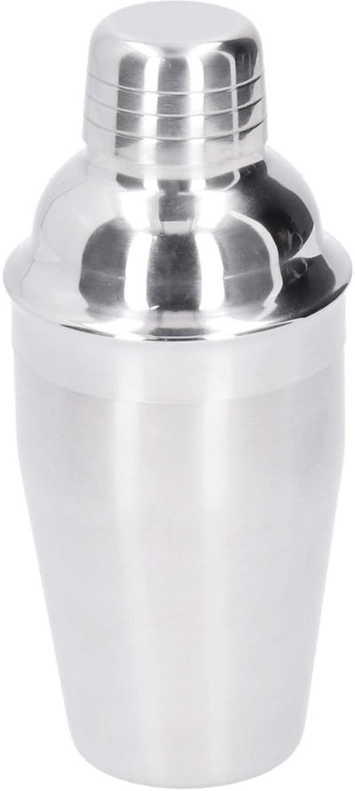 Dailygoods- Cocktailshaker 350ml Roestvrij Staal - Barshaker - Mixglazen - Shaker Fles - Zilver - Hoogte 17,5 cm - Mixfles
