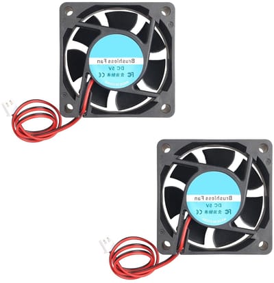 2 Stuks Stille Koelventilator 60x60x25mm DC 5V voor PC CPU en 3D Printer