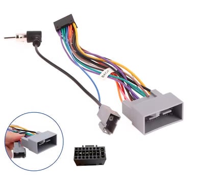 Iso kabelset voor Carplay en Android autoradio | Geschikt voor o.a. Honda Jazz, Civic | kabel stekker adaptor connector verloopstekker adapter | 2001 2002 2003 2004 2005 2006 2007 2008 2009 2010 2012 2013 2014