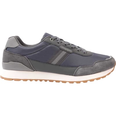 Kappa Lage suède sneakers voor heren met Draydon-logo (Donkergrijs)