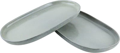 OTIX Serveerschaal - Tapas - Schaal - Set van 2 - Serveerschotel - 31x17 - Aardewerk - BEECH