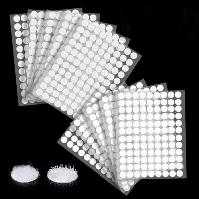 1080 Zelfklevende Ronde Stickers (540 Paren) - 10mm Haak en Lus Sluitingen voor Foto's en Knutselwerk