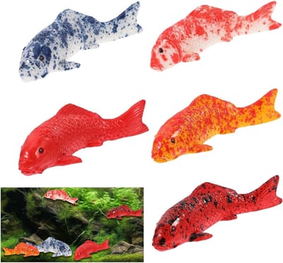 Vijf Stukken Simulatie Vissen Decoratie voor Vijver en Aquarium - Kunstmatige Vissen Figuren en Terrarium Accessoires voor Thuisdecoratie en Fotoprops