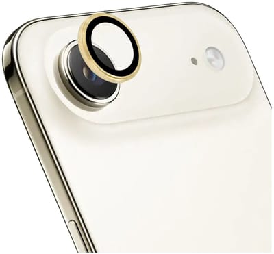 Rosso Camera Frame Protector Geschikt voor Apple iPhone Air - Case Friendly - 9H Tempered Glass voor Cameralens - Gemakkelijke Installatie met Tray - Goud