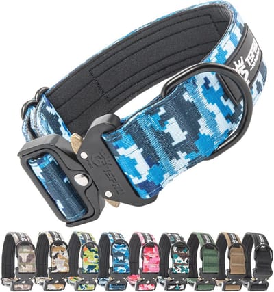 Verstelbare Premium Hondenhalsband met Patches voor Middelgrote en Grote Honden - Comfortabel en Duurzaam