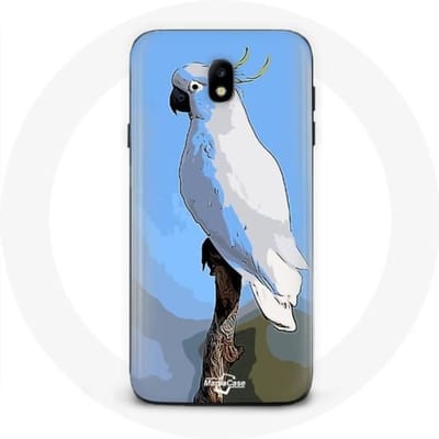 Coque - Samsung - Galaxy J3 2017 - Cacatoès Perroquets - Souple - Protection blanc