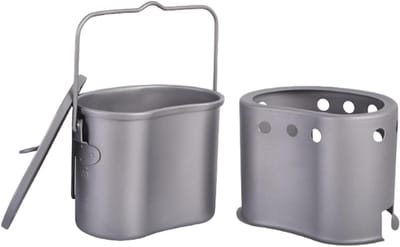 Kampeer Kooktoestel - Outdoor Kookset - Buiten Koken - Compact Nestelend Ontwerp - 800 ml Pot - Enkel attribuut