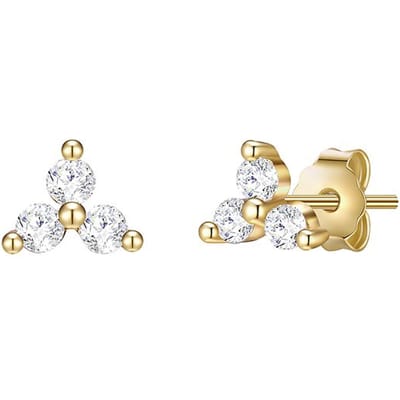 Gems München Dames 925 sterling zilver 3 Zirconia One Size Geelgoud 32013952