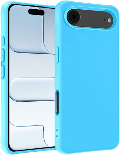 Hoesje - Geschikt voor Apple iPhone Air - Sterk & Shockproof - Siliconen Case - Hoes Cover - Telefoonhoes - Lichtblauw