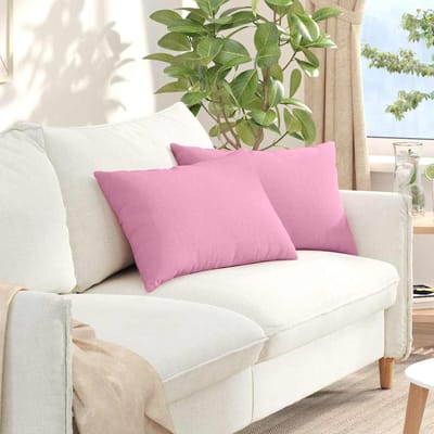 vidaXL - Zitkussens - 2 - st - Stof - Roze - 60 - x - 40 - cm