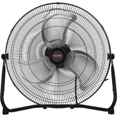 VEVOR vloerventilator, 3-snelheden windmachine, 508 mm, 4800 CFM, 360° verstelbare kanteling, 6,5 m/s luchtstroom, grote metalen ventilator, voor thuis, sportschool, kantoor, garage, commerciële winkel