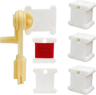 Plastic Floss Spoelen - Draad Houders - Ambachtelijk Borduren - Stevig Herbruikbaar Plastic - 230 Stuks - Wit