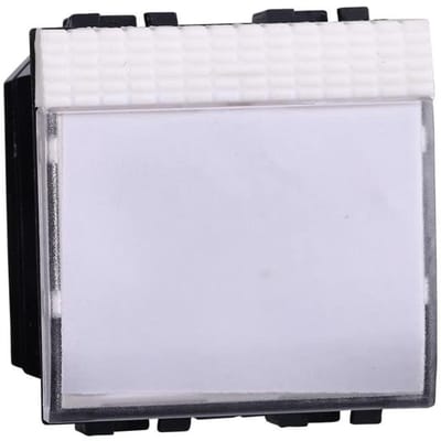 Naamplaat met bel - Drukknop module - Toegangscontrole - 2 modules vereist - 10A 250V - Wit