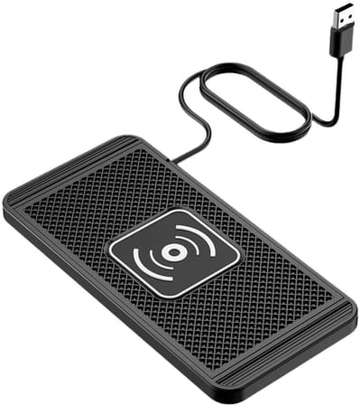 longziming -Draadloos Oplaadpad Voor In De Auto - Draadloos Opladen - Instelbare Laadsnelheid 5/7,5/10 W - Voor Dashboard Of Middenconsole - Zwart - 1 Stuk