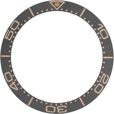 Keramische Horlogering 38mm Horlogering Inzetstuk Vervangingsonderdelen Accessoire voor Horlogemaker Grijs gray