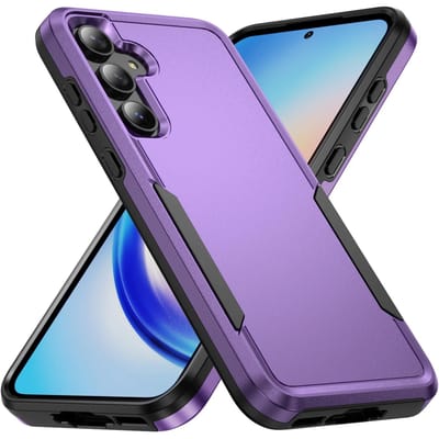 Militaire Kwaliteit Hoesjes voor Samsung Galaxy S24 FE S22 S23 Plus S21 S25 Ultra Edge A16 A56 A36 A26 A06 A55 A35 A15 Armor Case Coque for Galaxy A56 5G paars