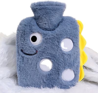 Livano Warmwaterzak Met Hoes - Warmwaterkruik - Warmtekussen - Warmtekruik - Knuffel - Kruik - Bag - Grijs