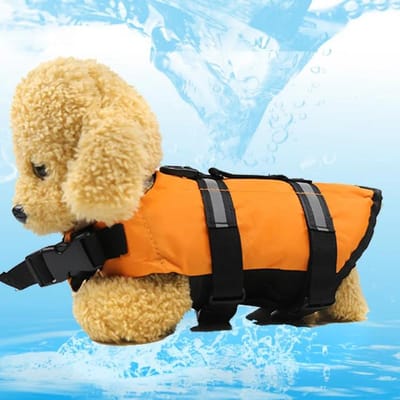 Honden Reddingsvest Zwemvest Veiligheid Zwempak Reddingsvest Met Reflecterende Strepen/Verstelbare Riem Voor Hond (orange,L  for 5.5-11kg) oranje