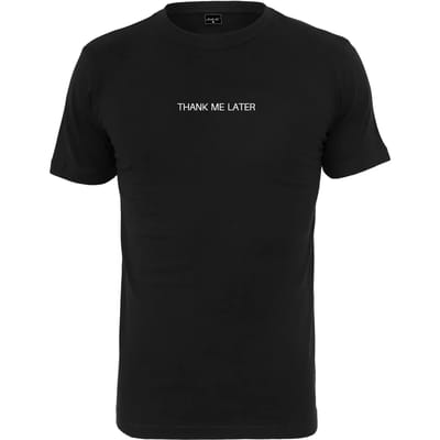 Mister Tee - Thank Me Later Heren T-shirt - XS - Zwart