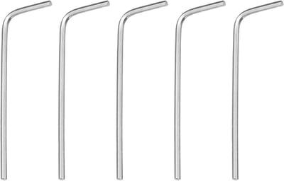 5 stuks inbussleutel 1/20" 45# koolstofstaal L-vorm zeskant SAE sleutel reparatiegereedschap voor huishouden doe-het-zelf fiets motorfiets reparatie zilverkleurig