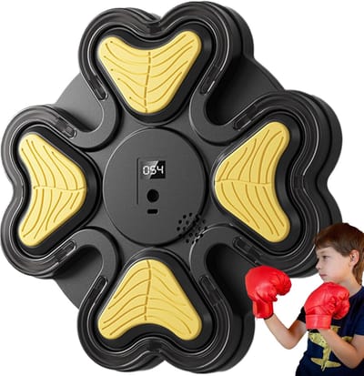 Boksmachine Wandmontage - Bokstrainer Trainer - Thuis Fitness - Intelligente Lichttargets - 28 x 28 cm - Zwart