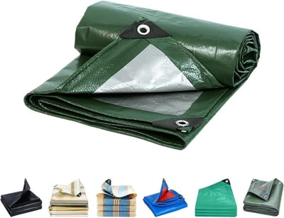 Waterdicht Zeildoek - Afdekzeil Heavy Duty - Tuin Beschermen - Scheurvast Materiaal - 180x200 cm - Groen