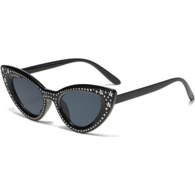 Nieuwe Cat Eye Diamant Zonnebril Dames Pentagram High-end Mode Trendy Bril Stijlvol UV Bescherming