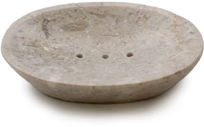 Classic Oval Cream Marble Soap Dish