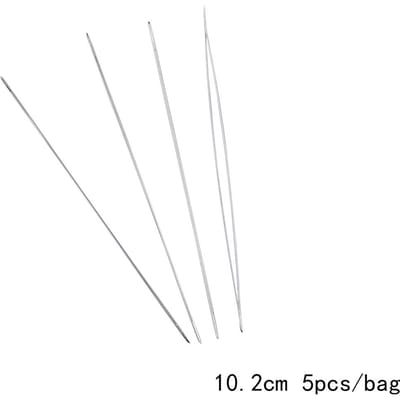 Roestvrij Staal 5 Stuks Openende Gebogen Kralen Naalden Gereedschappen Spelden voor Kralen Rijgen Koord Eenvoudige DIY Sieraden Onderdelen Maken 10.2cm/5pcs