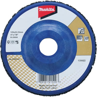 Makita reinigingsschijf zwart 125 mm nylon versterkt - B-29066