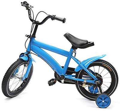 14 Inch Kinderfiets voor Jongens en Meisjes met Steunwielen en Handrem - Veilig en Duurzaam