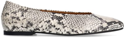 Manfield - Dames - Leren slangenprint loafers - Maat 36