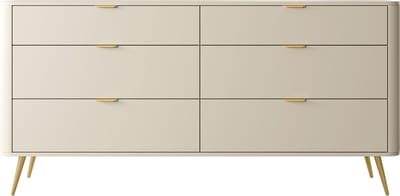 Selsey Oval - Dressoir met zes lades 172 cm - Beige