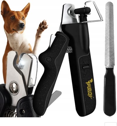 Ilso nagelknipper en vijl huisdier - nageltrimmer voor dieren - hond - kat - led verlichting - inclusief batterijen