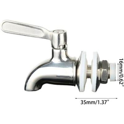 Robinet de rechange pour distributeur de boissons, en acier inoxydable, pour bocal, jus, boisson froide, vin, bière argenté