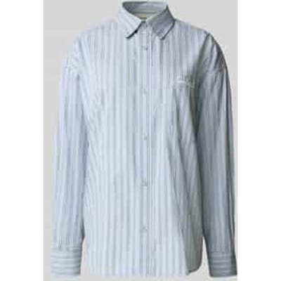 Relaxed fit blouse met borstzak, model 'Grimsby'