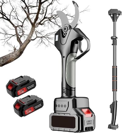 Elektrische Snoeischaar - Draadloos Takkenknipper - Tuinonderhoud Vereenvoudigen - Telescopische Steel - 2.1 Meter - Zwart