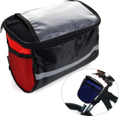 Fiets Stuurtas Met Telefoonhouder - Stuurtas voor Fiets - Afneembaar - Met Reflectie materiaal - Telefoon Fiets Tas - LOUZIR