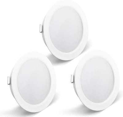Set van 3 Platte LED Meubellampen Wit Warm Wit 3000K IP44 Inbouwspots