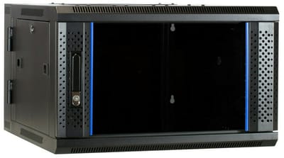 DSIT 6U wandkast (kantelbaar) met glazen deur 600x600x368mm (BxDxH) - serverbehuizing - serverrack - serverkast - 19 inch