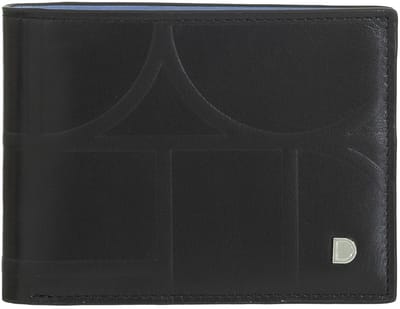 DuDu Up! Portemonnee RFID-bescherming Leer 11 cm - Jongens - Horizontaal - black-bright yellow