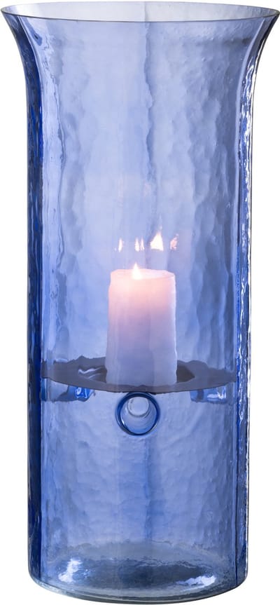 J-Line windlicht Tarifa Smal - glas - blauw - extra large