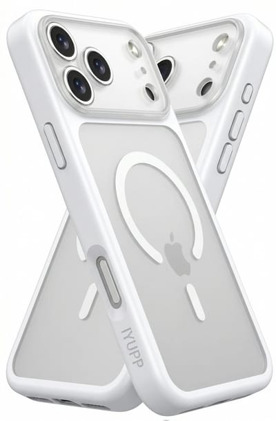 IYUPP Hoesje Geschikt voor iPhone 17 Pro / 18 Pro Hoesje - Geschikt voor MagSafe - Shockproof Back Cover - Wit Transparant