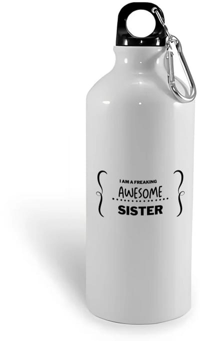 Hacebo® - I am a freaking awesome sister waterfles - Zus - geweldige zus - liefste zus - verjaardag - cadeau - kado - bedankje - geschenk - water fles - 400ML