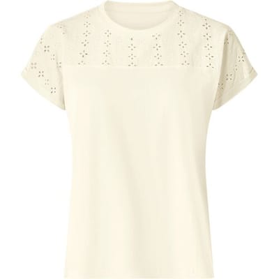 ESMARA Dames T-shirt met kant (wit, XS (32/34))