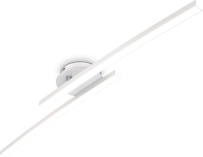 B.K.Licht - Modern LED Plafonnière voor slaapkamer en woonkamer - witte plafondlamp - draaibaar - met 3.000K warm wit licht - 1100Lm - 12W