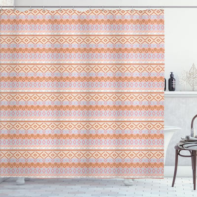 New Bed, Tribaal Ruit, Douchegordijn Badkamer Decor Set met Haakjes, 180 cm B 200 cm L