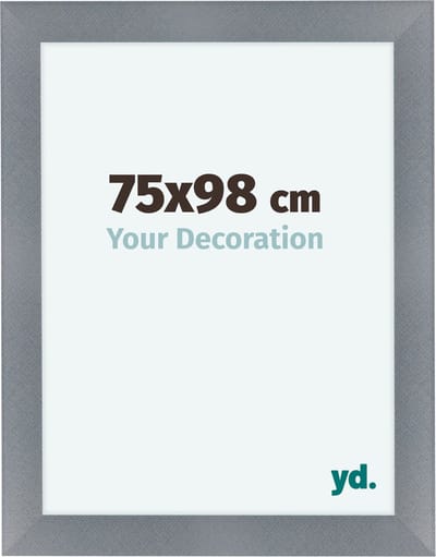 Your Decoration - Fotolijst 75x98 cm - MDF - Aluminium Geborsteld - Como