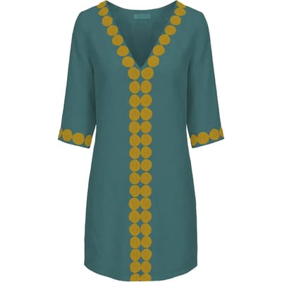 Korte linnen jurk voor vrouwen Haris Cotton